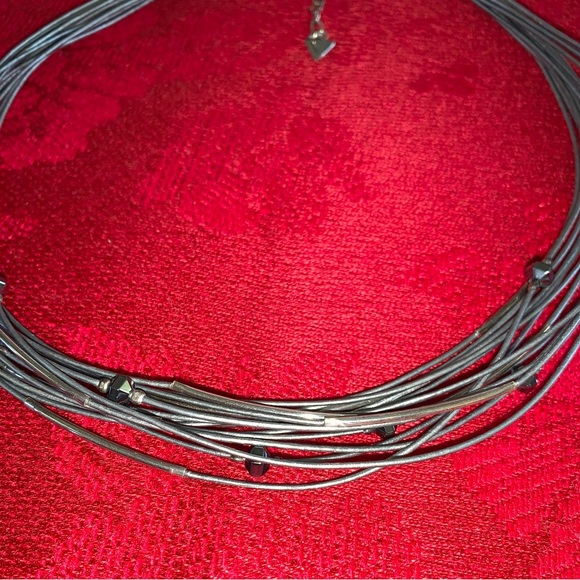 SILPADA Grey leather multi-strand necklace. - Picture 2 of 3
